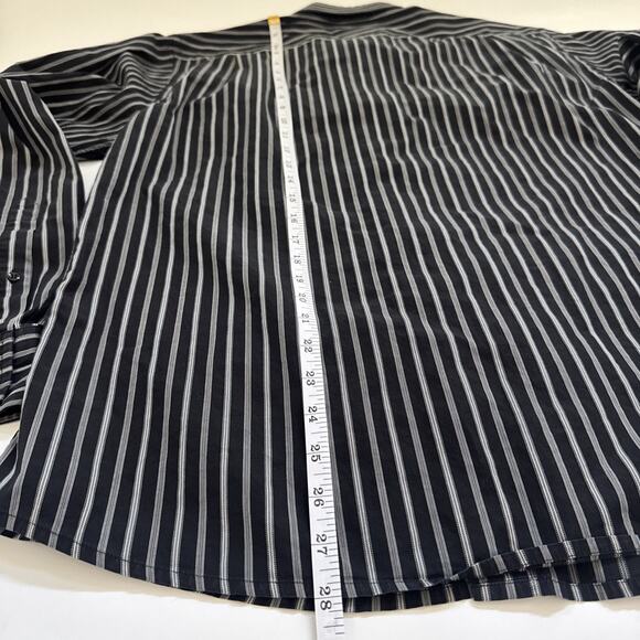 Vintage Faconnable Dress Shirt Size Medium Striped Business Casual - Picture 7 of 9